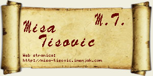 Miša Tišović vizit kartica